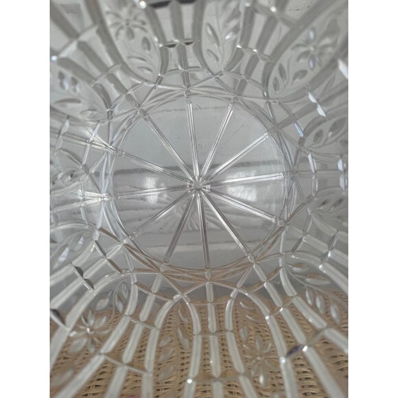 Vintage MCM Clear Lucite Acrylic Floral Waste Basket Trash Can - Picture 8 of 13